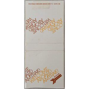 Vintage Matchbook Cover Amtrak Welcome Aboard Railroad Railway Train Bobtail